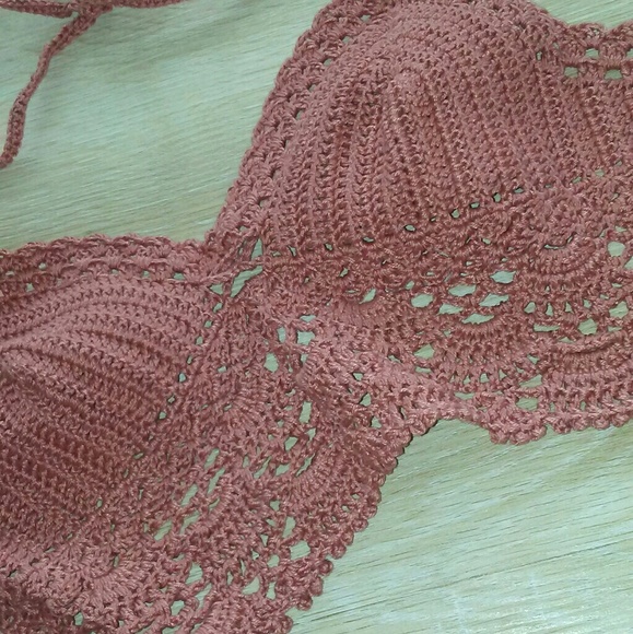💎 Handmade Crochet Crop Top / Swim Cover Up - Picture 3 of 3